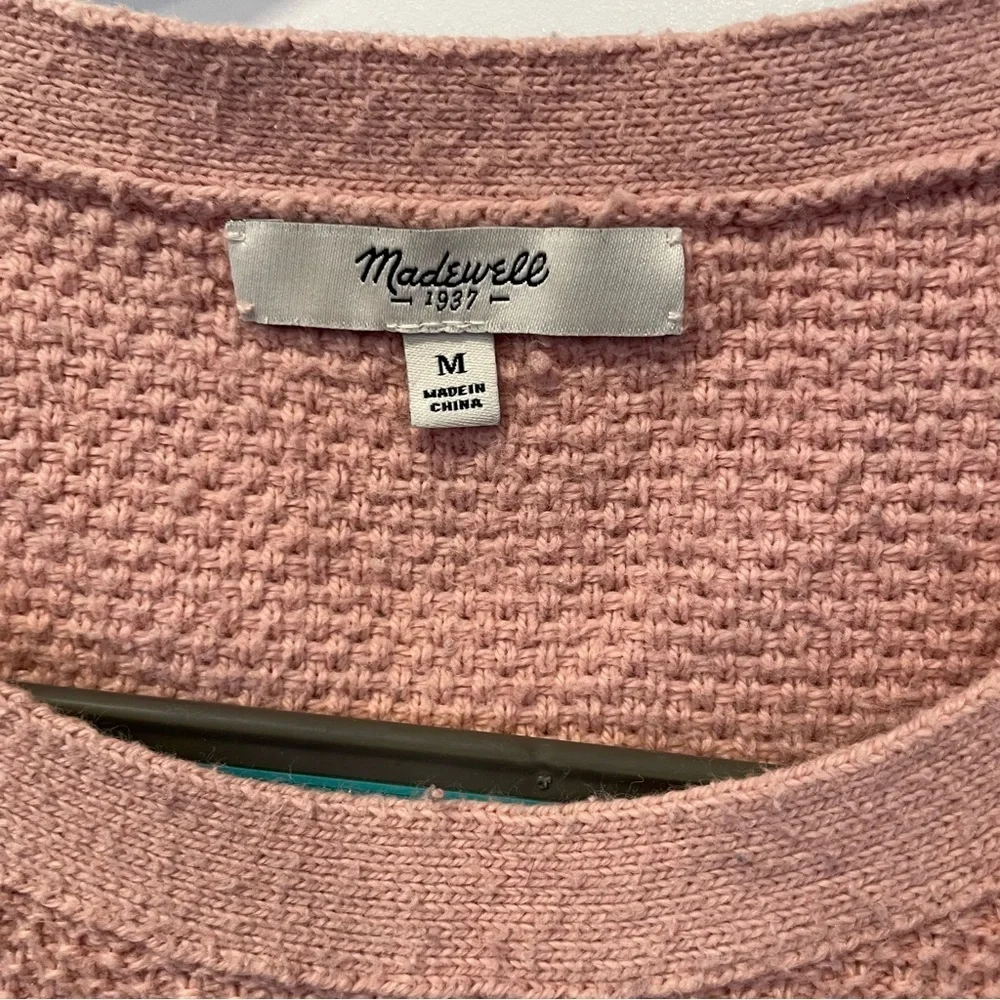 Madewell Pink Crew Neck Sweater women’s size medium - Picture 3 of 6